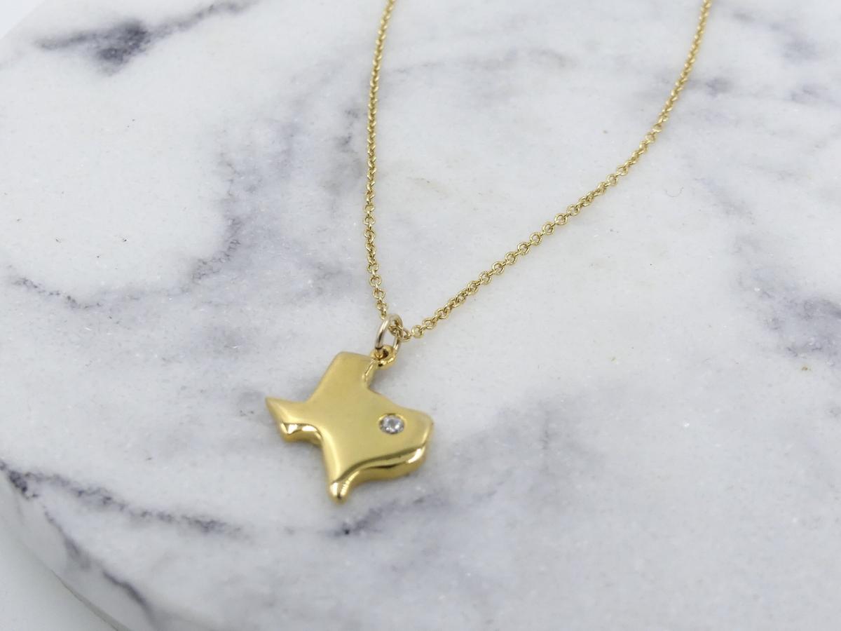 Gold Texas Cut-Out Necklace picture