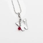 Sterling Silver 'W' School Charm