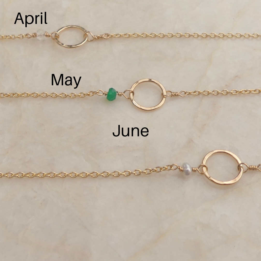 Eternity Circle Birthstone Stacking Bracelets picture