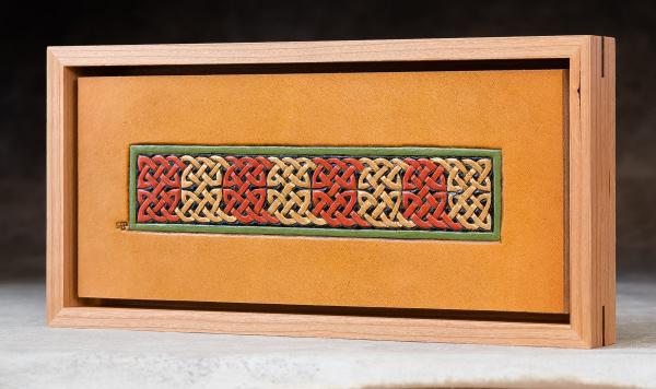 Knotwok panel adapted from Macregol Gospels, folio 1r.  _GDP8674