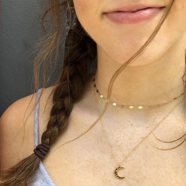 Gold, Rose Gold or Silver Lace Chain Choker picture