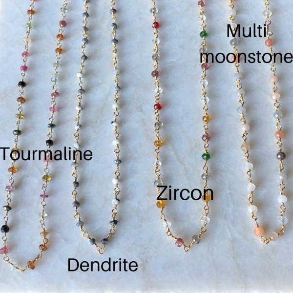 Gemstone Choker Necklaces in Gold Vermeil