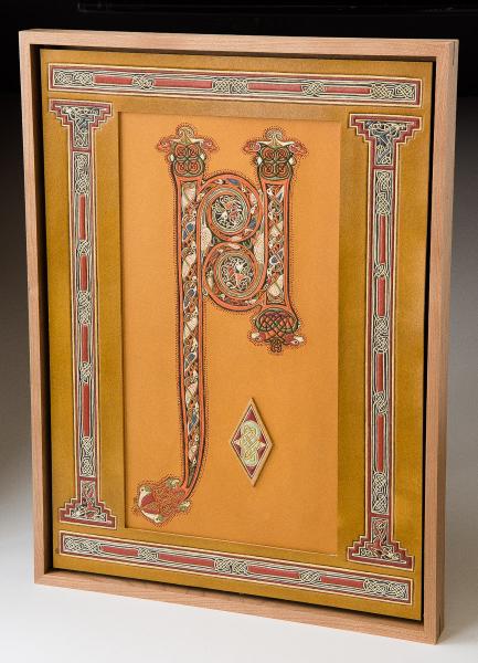Illuminated Letter "N" from Lindisfarne Gospels, folio 3r.  N_GDP2676 picture