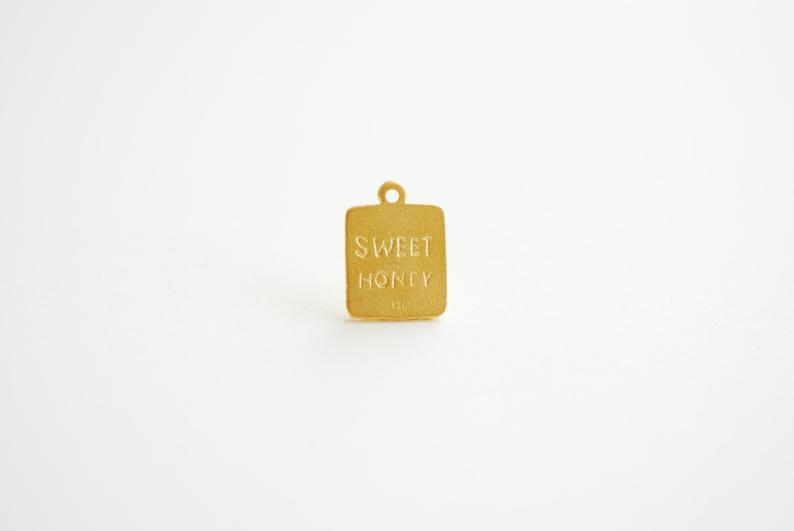 Gold Honey Bee Tag Necklace  |  IMK Jewelry picture