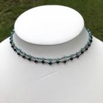 Gemstone Choker Necklaces in Gunmetal Black