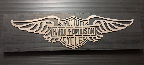 Lighted harley sign