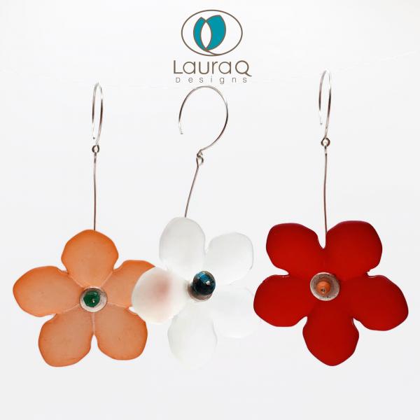 Frosted Lucite earrings