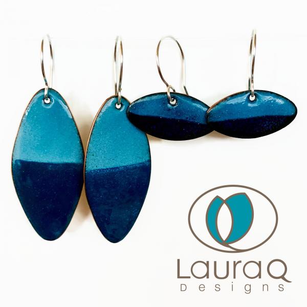 Color block enamel earrings picture