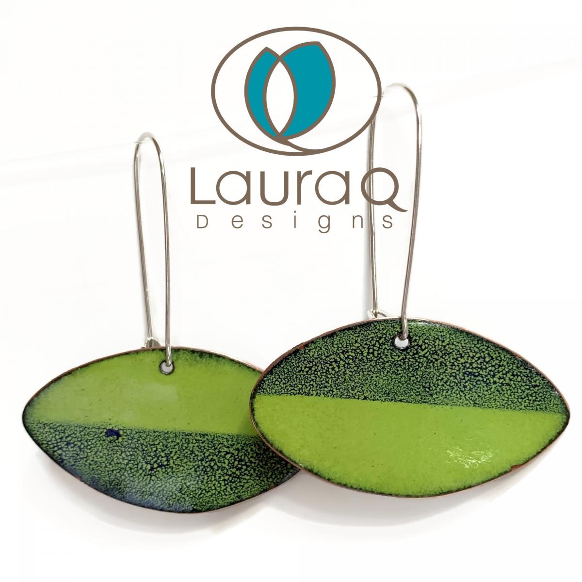 Color block enamel earrings picture