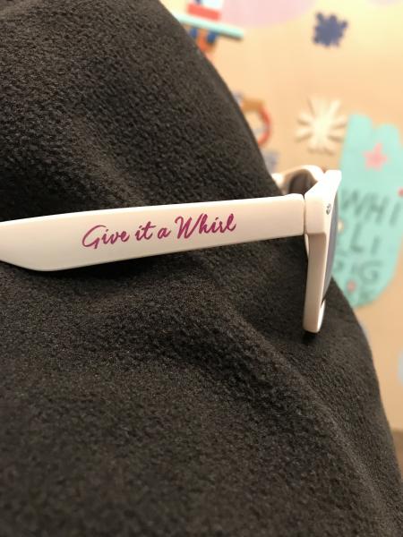 White Whirligig Logo sunglasses picture