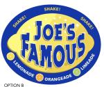 Joes Famous Fresh squeezed lemonade