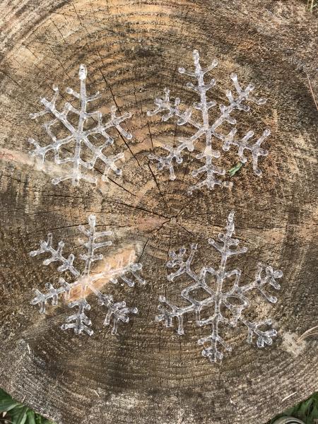 One of a Kind Lampworked Snowflakes picture