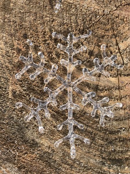 One of a Kind Lampworked Snowflakes picture