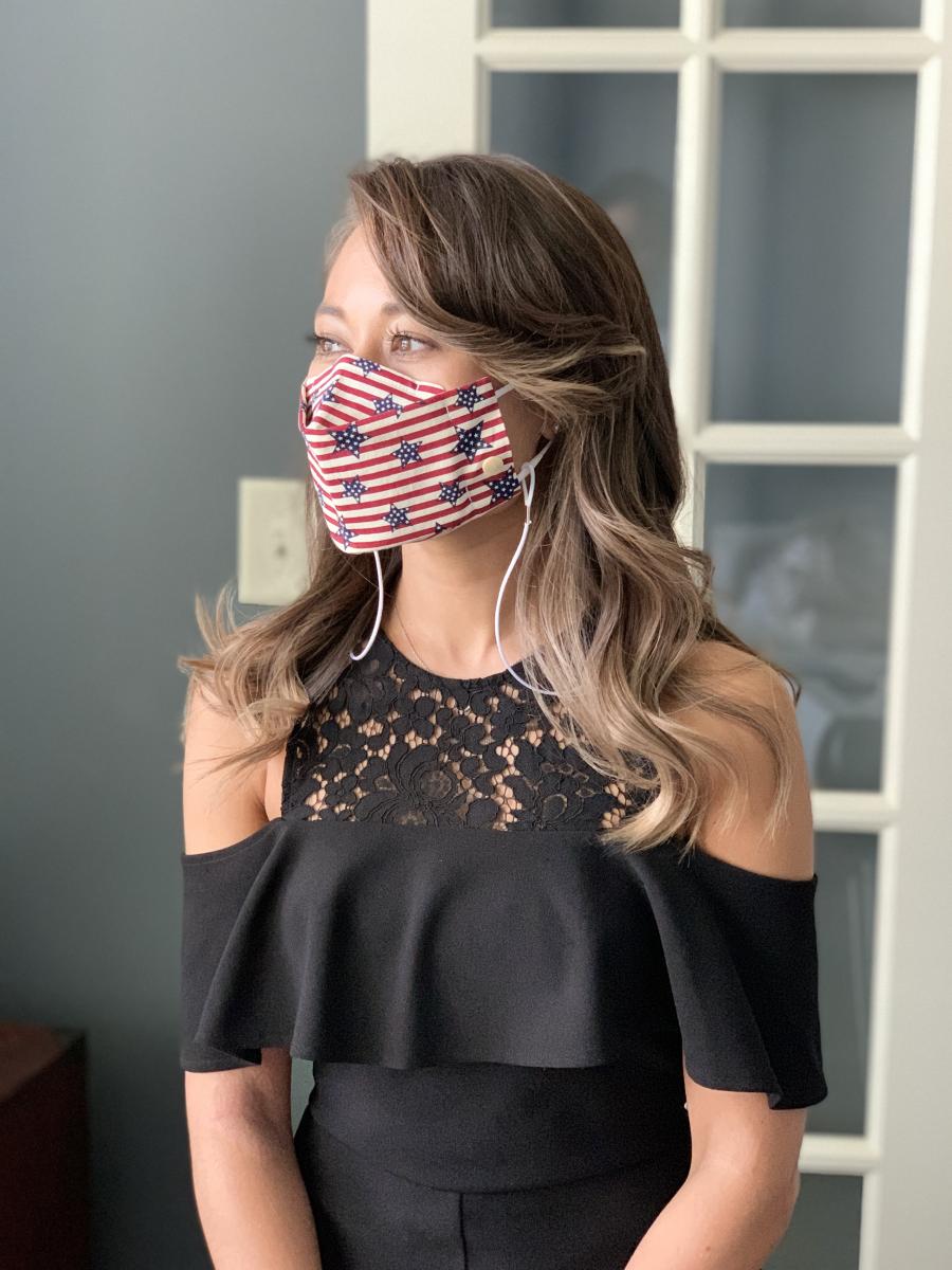 Black Houndstooth Face Mask picture