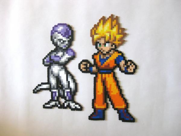 Goku and Frieza Perler Pixel Art