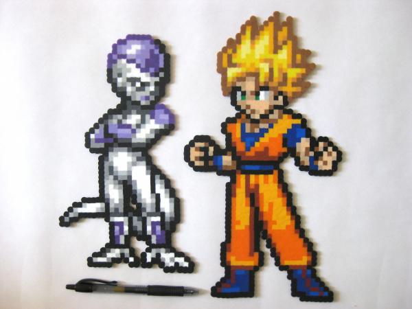 Goku and Frieza Perler Pixel Art picture