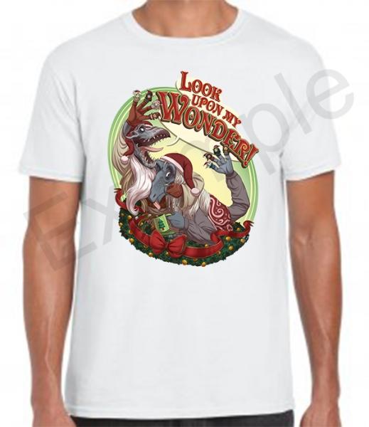 Festive 'Look upon my Wonder' Unisex T-Shirt in White picture
