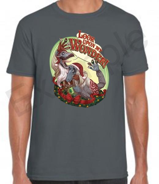 Festive 'Look upon my Wonder' Unisex T-Shirt in Grey picture