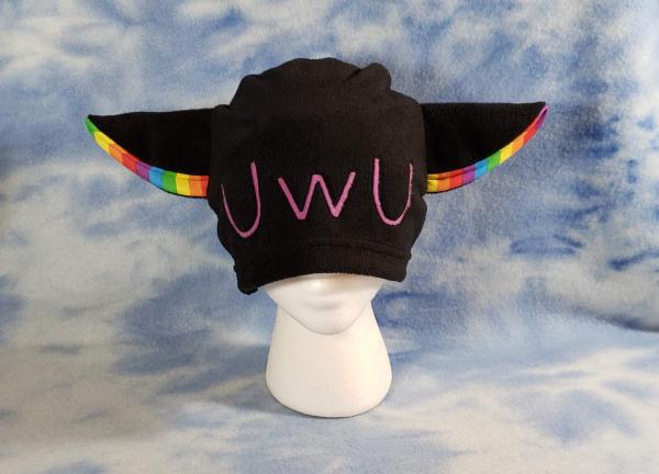 UwU Kitty Hat with Rainbow Ears LGBTQ picture