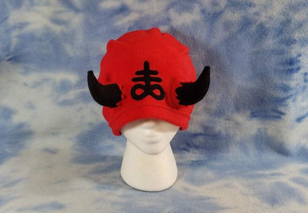 Gothic Horned Beanie Horns Satan Leviathan picture