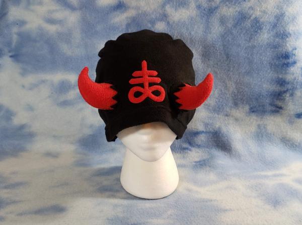 Gothic Horned Beanie Horns Satan Leviathan picture