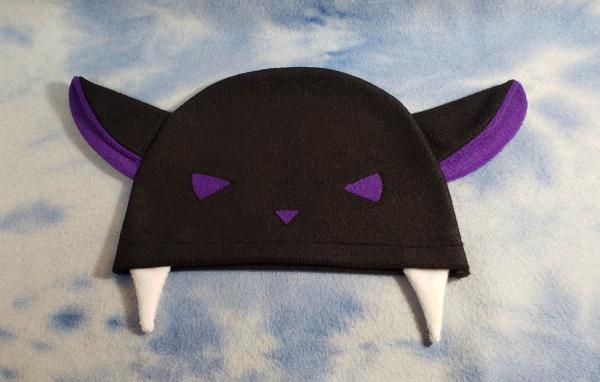 Purple Vampire Kitty Hat with Fangs picture