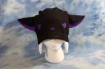Purple Vampire Kitty Hat with Fangs