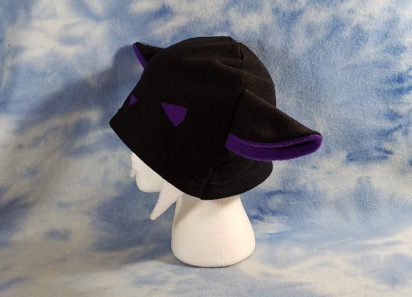Purple Vampire Kitty Hat with Fangs picture
