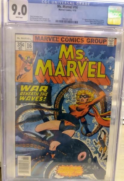 CGC Graded 9.0 HIGH GRADE KEY Ms. Marvel # 16 "1st Cameo App. Of  Mystique" picture