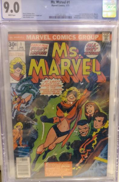 Ms. Marvel 1 CGC 9.0  Key 1st Carol Danvers Ms Marvel VF/NM `77 Buscema Art