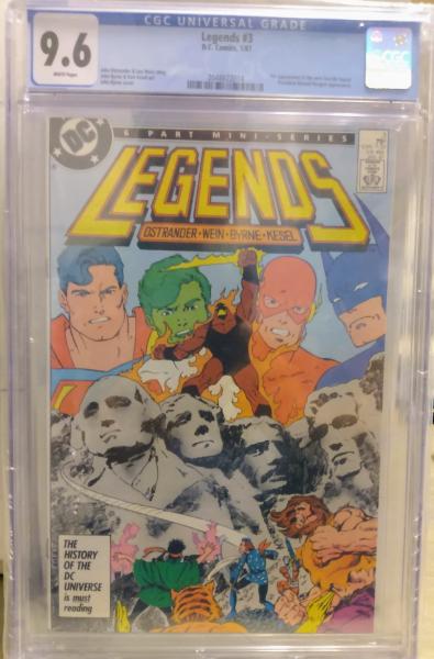 Legends #3 (1987) DC CGC 9.6 NM+ White  1st New Suicide Squide