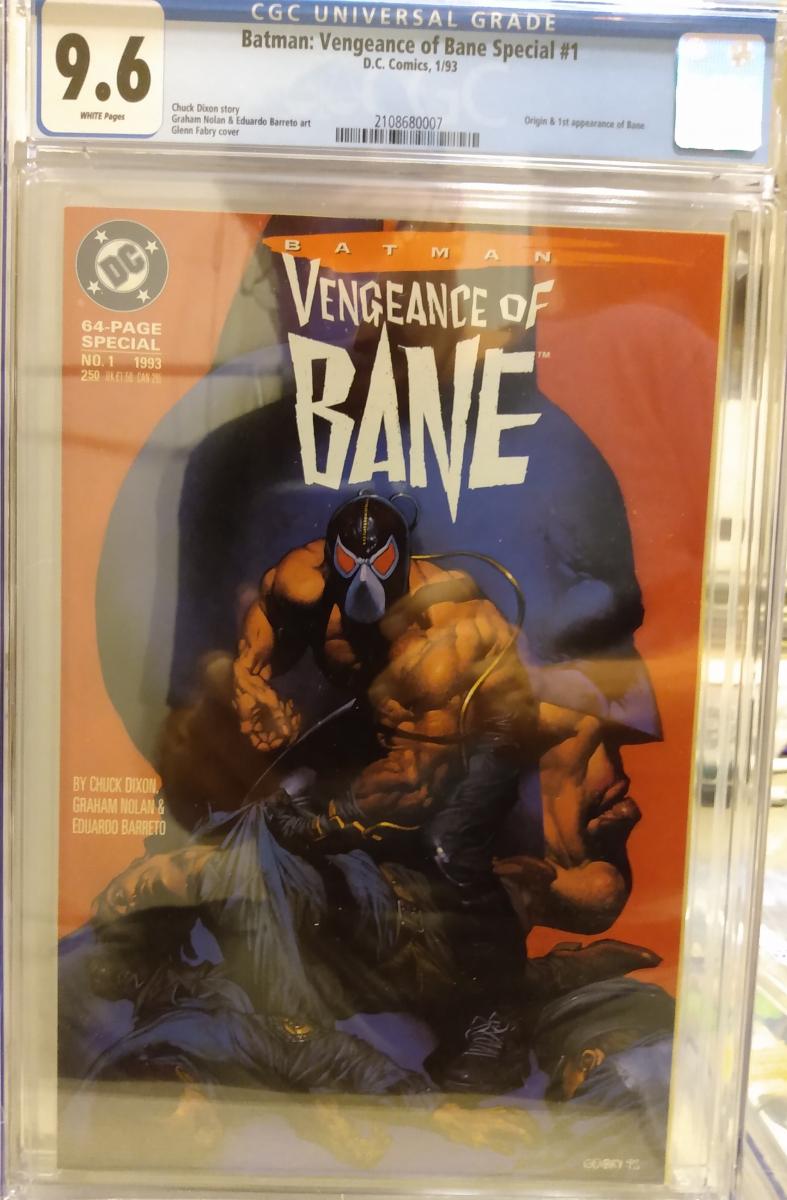 Batman Vengeance of Bane Special #1 CGC 9.6 WHITE PAGES, Origin & 1st App Bane picture