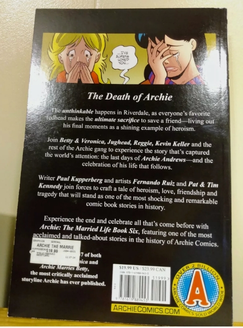 Archie: The Married Life Book 6 The Death of Archie (2013 Softcover) HTF picture