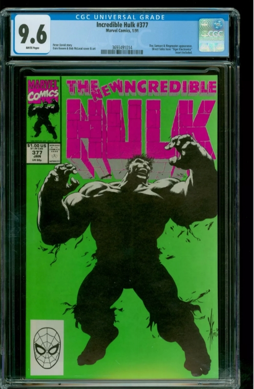 Incredible Hulk 377 CGC 9.6 NM+ 1st Professor Hulk Dale Keown Cover Marvel