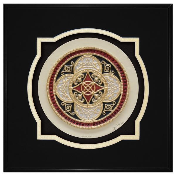 Celtic Ring of Prosperity - hand painted cast paper picture