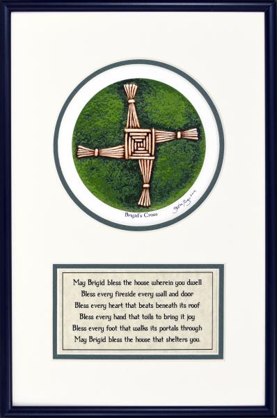 Brigid's Cross - Framed Digital Print - 8" x 12" picture