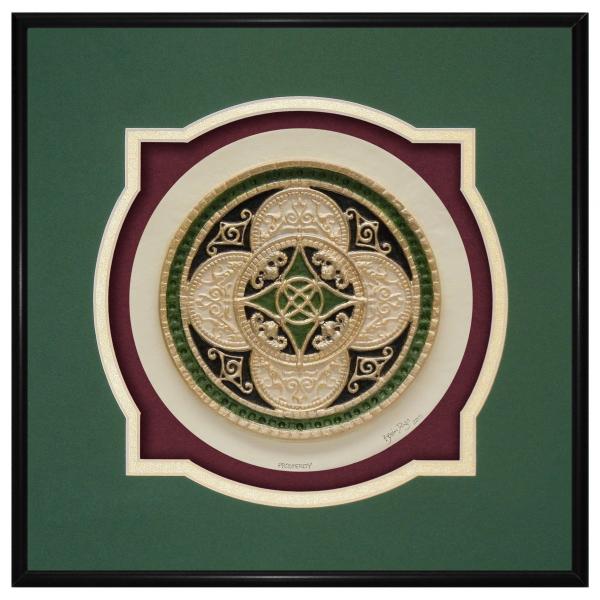Celtic Ring of Prosperity - hand painted cast paper picture