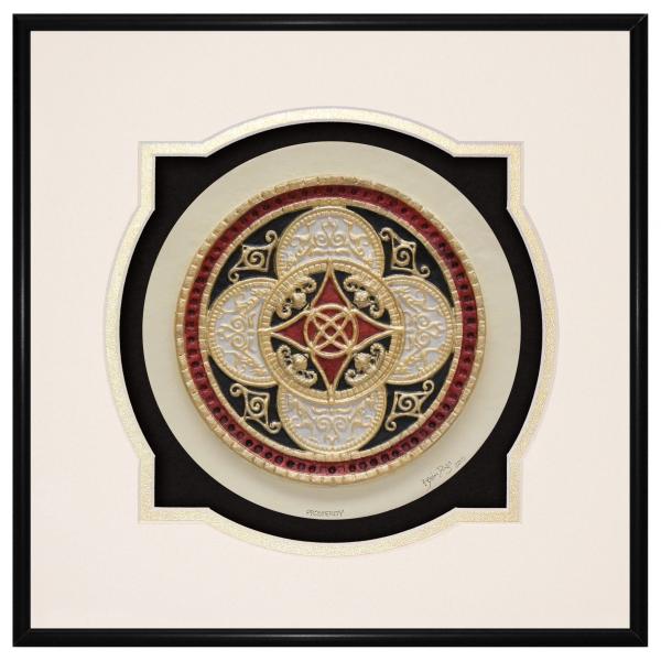 Celtic Ring of Prosperity - hand painted cast paper picture