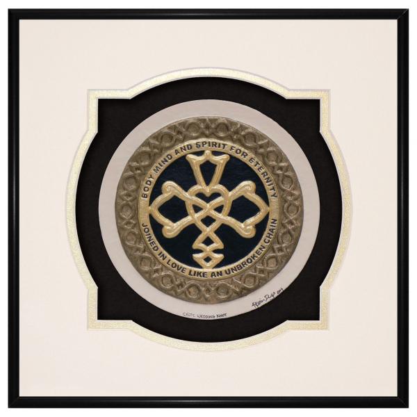 Celtic Wedding Knot - hand painted cast paper picture