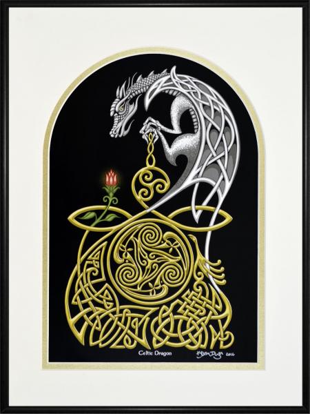 Celtic Dragon 12" x 16" Framed Digital Print picture