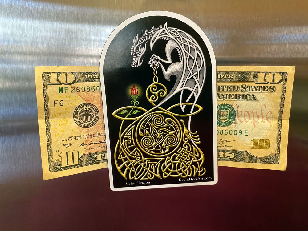 Celtic Die-Cut Magnet 6 pack  - Irish Scottish Yggdrasil Celtic Raven Tree of Life Thistle Cat picture