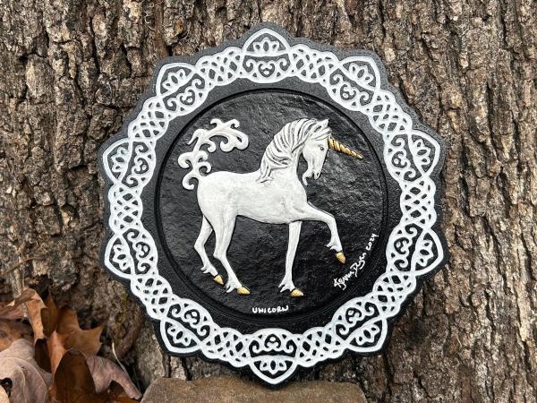 Unicorn - Hand Painted Cast Paper | Fantasy Fine Art | Aesthetic Wall Décor | Mythological Creature
