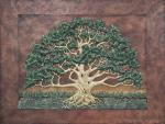 The Wisdom Tree- Hand Painted Cast Paper on canvas