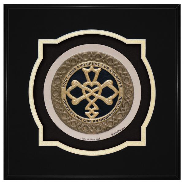 Celtic Wedding Knot - hand painted cast paper picture