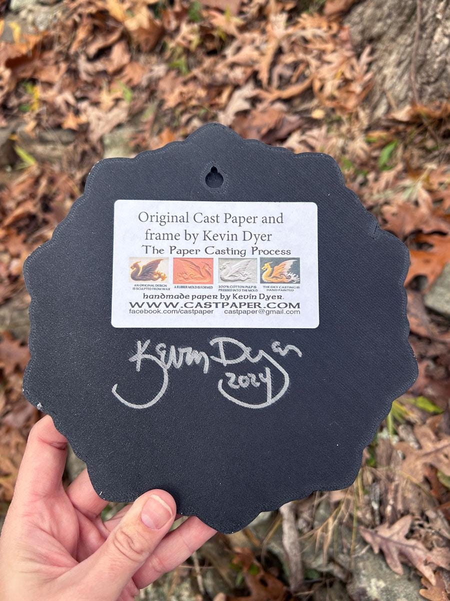 Unicorn - Hand Painted Cast Paper | Fantasy Fine Art | Aesthetic Wall Décor | Mythological Creature picture