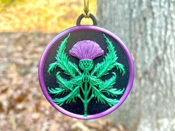 Scottish Thistle Ornament - Christmas - Scotland -Celtic - 3d Printed