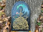 Celtic Dragon - Cast Paper - Fantasy art - Celtic Dragon - Drake - Draco - Celtic Drake