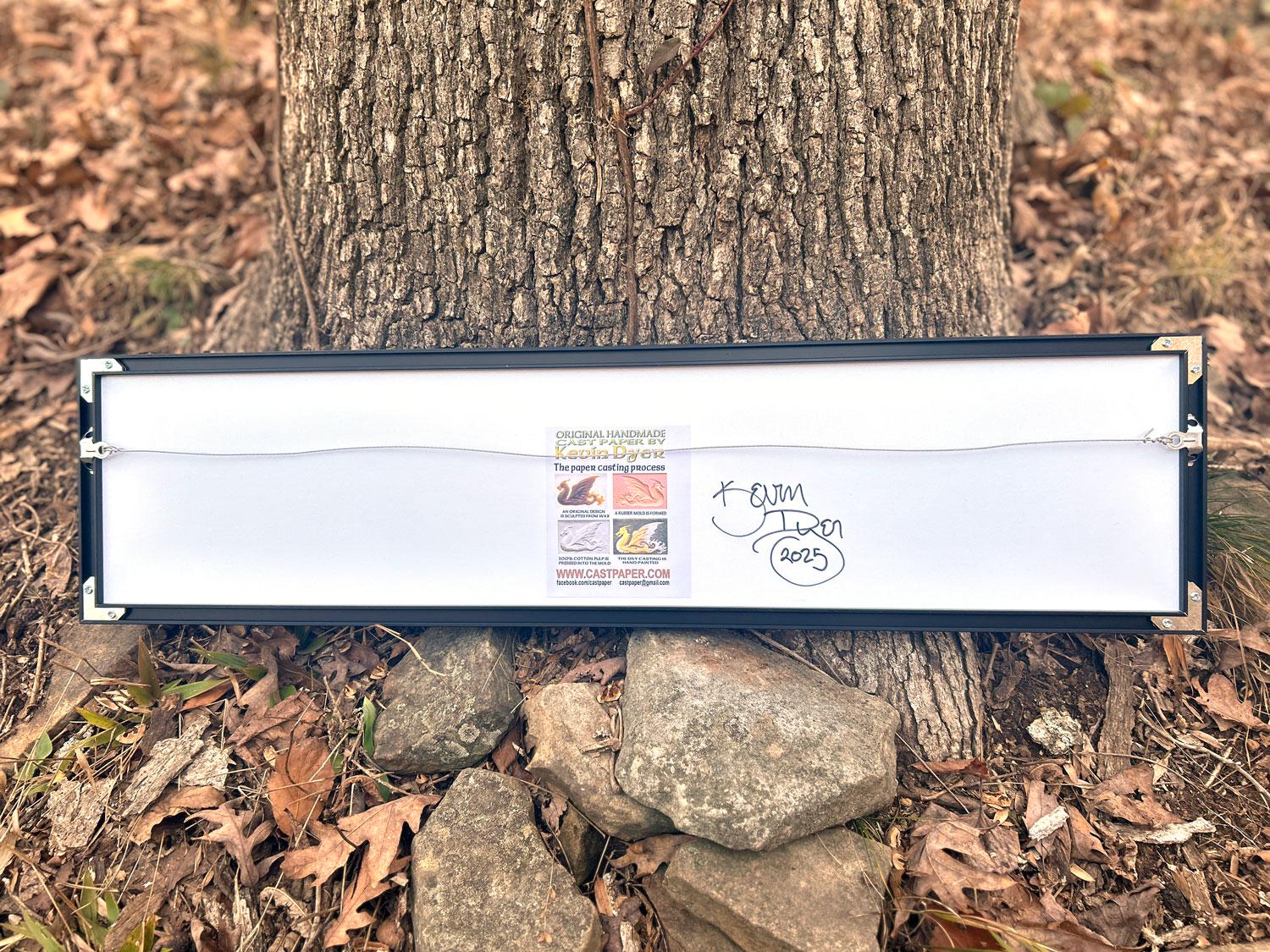 Four Seasons 8" x 32" - Hand Painted Cast Paper - Trees - Seasons - Spring, Summer, Autumn and Winter picture