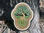 Celtic Tree of Life- Hand Painted Cast Paper - Aesthetic wall decor -  Great Oak - Acorn - Irish art  yggdrasil