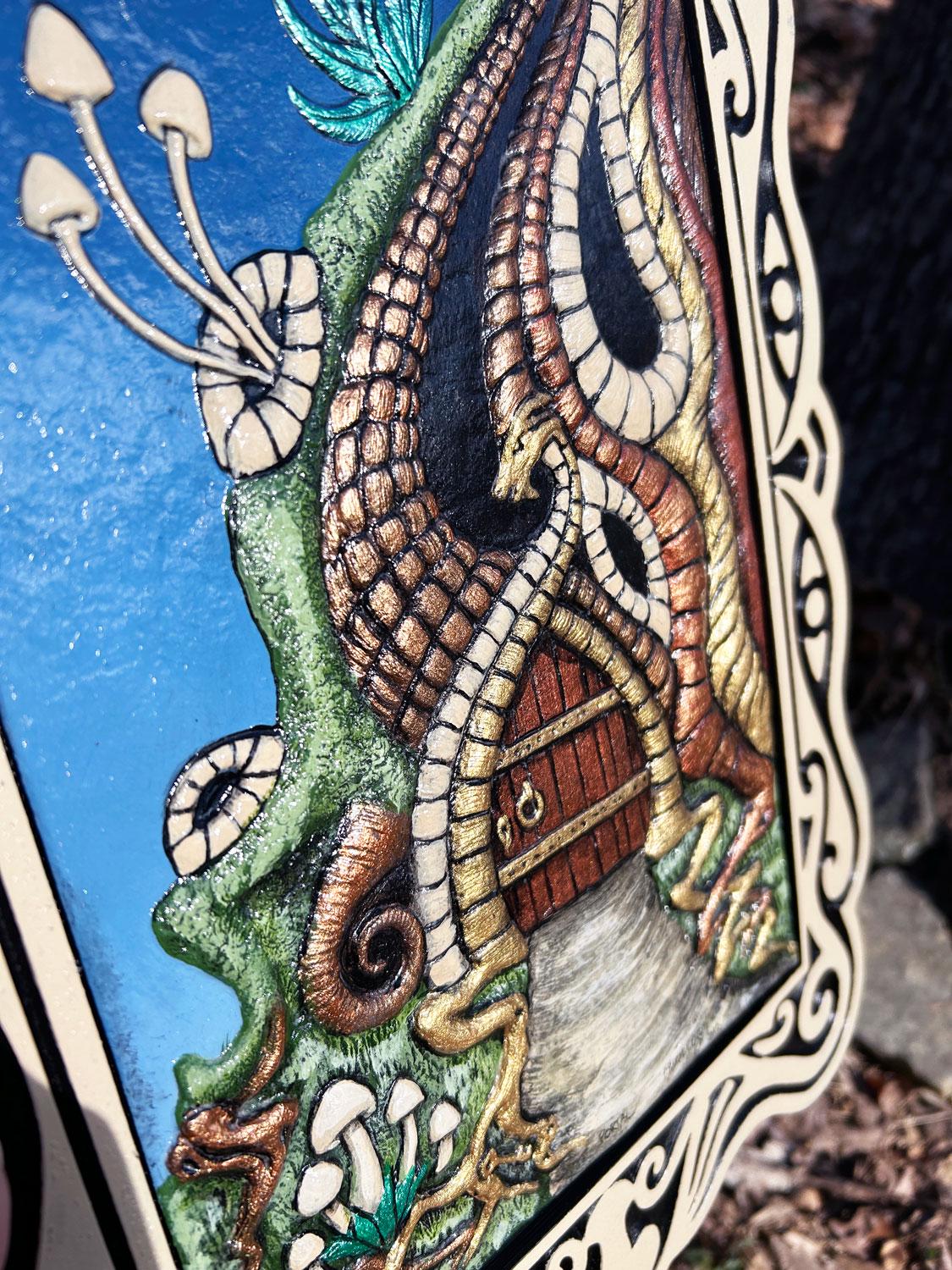 Portal - Handpainted  Cast Paper Kevin Dyer - fantasy art nature small door hobbit hole fairy house wonderland picture